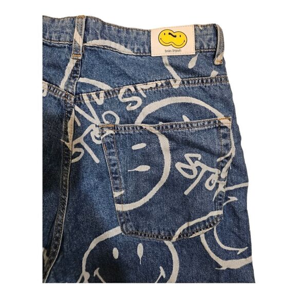 H&M x SMILEY High Waisted Baggy Jeans - Size 8 - Picture 8 of 11